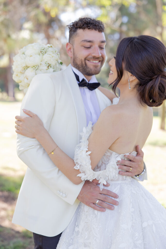Ethereal wedding bride and groom portraits in Los Angeles.