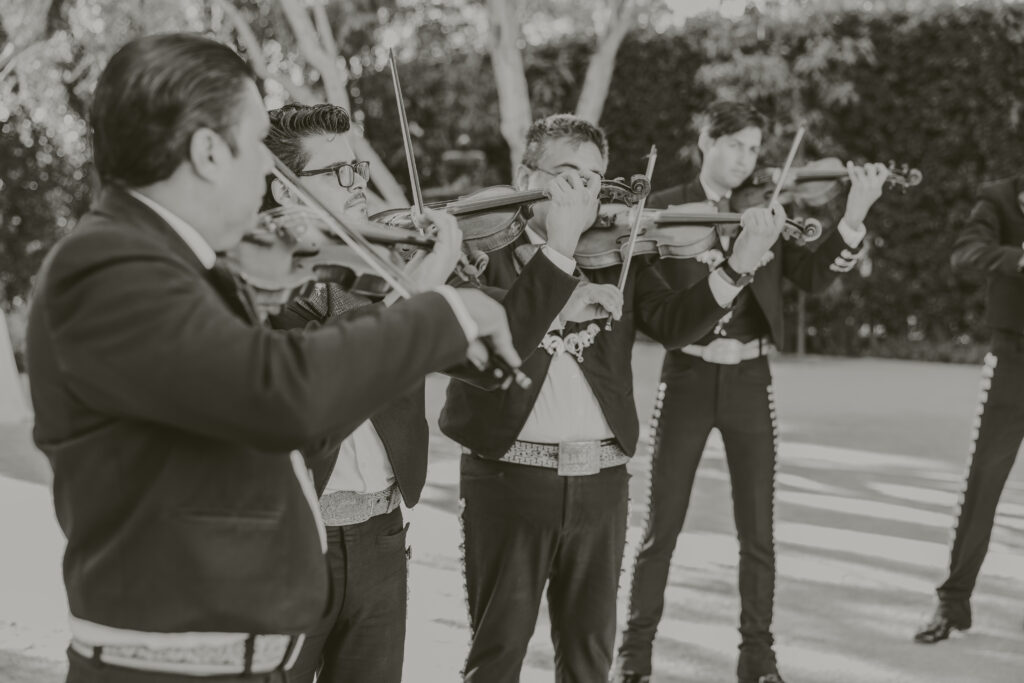 Multicultural Los Angeles wedding live Mariachi band.